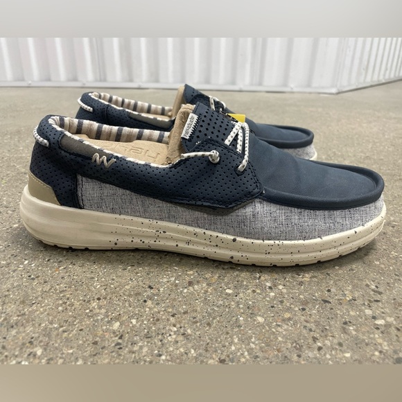 Gently Worn EUC Hey Dude Casual Welsh Ocean stylish comfortable shoes size 10 - Picture 5 of 16